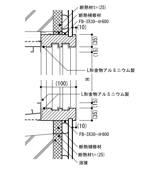 4531～2 建具取合い：二重窓／平成28年版 建築工事標準詳細図