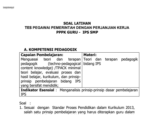 Kumpulan Contoh Soal Tes Seleksi Pppk Materi Soal Ips Smp Sma Smk Terbaru Untuk Persiapan Tes Seleksi Pppk Di Tahun 2021 Jurnalis Kompas