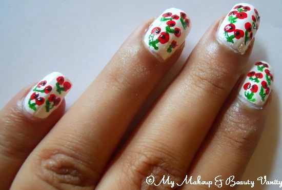 Cherry Nail Art with Acrylic Paint - wide 2