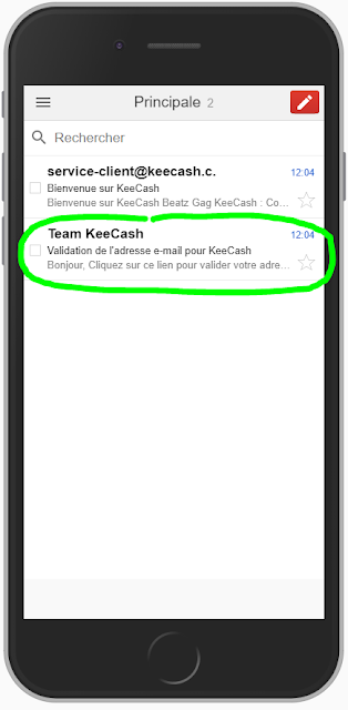 Allez dans votre boite mail
