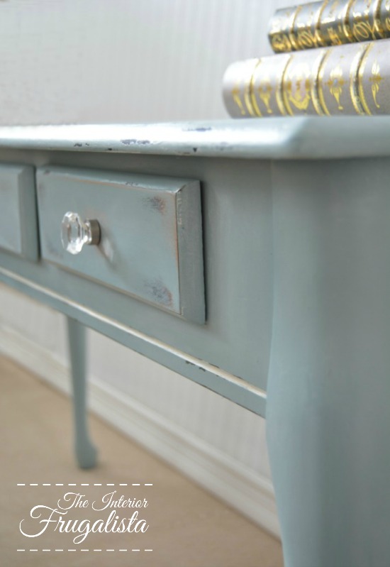 Turquoise Sofa Table Makeover Interior Frugalista