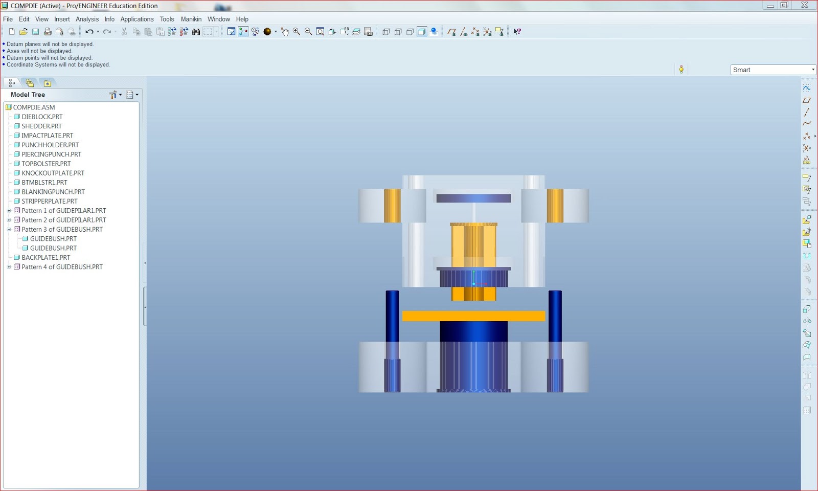 THE WORKSTATION: Design of Compound Die as suggested by Human Expert