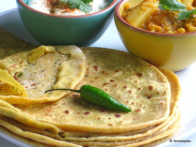 Paneer Mint Paratha