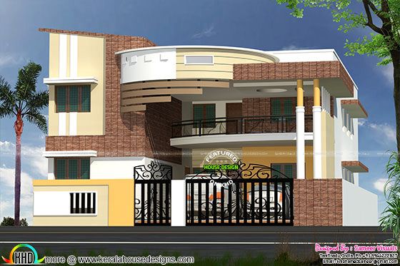 Modern contemporary South Indian home design