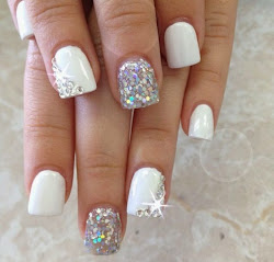 nail designs acrylic simple rhinestones enjoyed seconds take