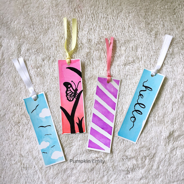 4 Easy DIY Watercolor Bookmark Ideas