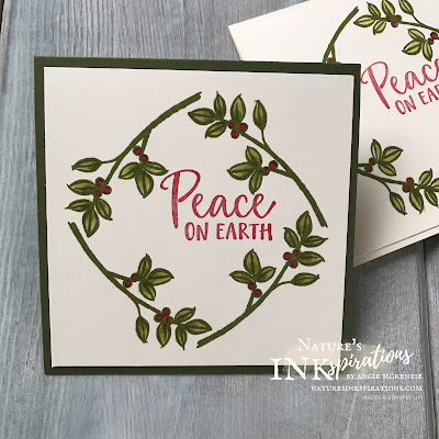 By Angie McKenzie for the Third Thursdays Blog Hop; Click READ or VISIT to go to my blog for details! Featuring the Dove of Hope stamp sets from Stampin' Up! for creating quick Christmas cards; #olivebranch #naturesinkspirations #seasonalcards #nature #doveofhopestampset #brightlygleamingdsp #dspboxes #coloringwithblends #christmas #christmascards  #stampinup #veryvanilla #makingotherssmileonecreationatatime