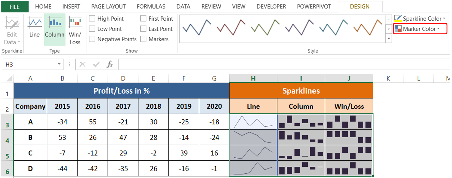 customizing-sparklines-in-excel