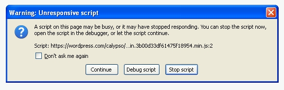 unresponsive script firefox wordpress unresponsive script firefox wordpress
