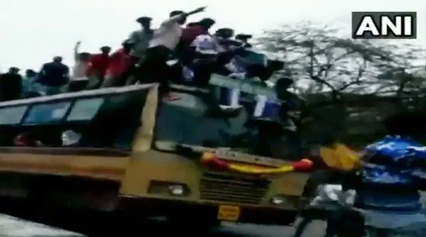 Chennai students climb, fall off moving bus while celebrating Bus Day | Watch, News, Celebration, Students, Court, Police, Warning, Arrested, Injured, hospital, Treatment, Video, Dance, National