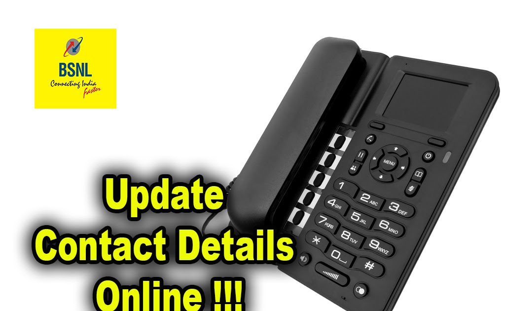How to Update Contact Mobile Number & Email ID of BSNL Telephone