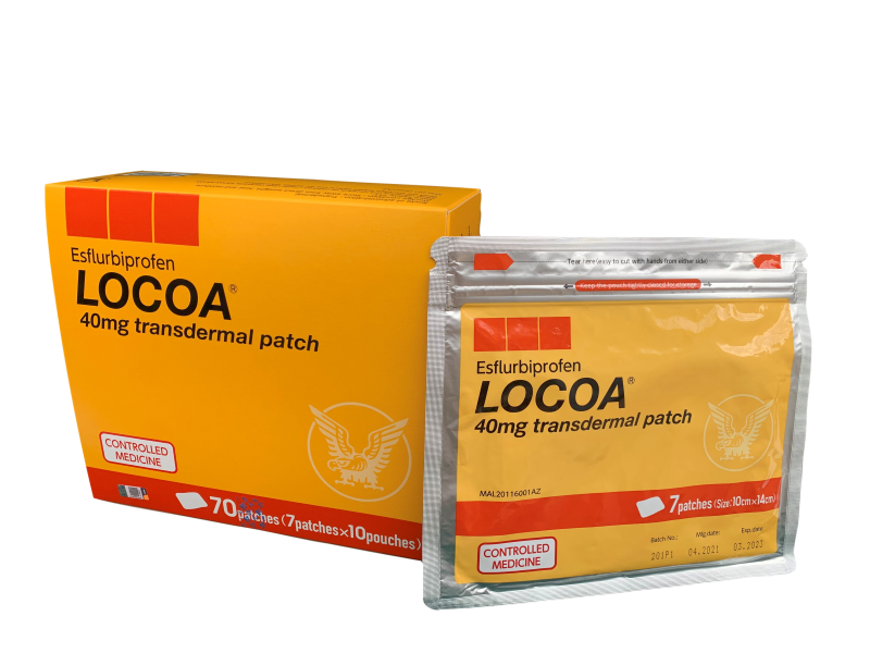 Locoa Transdermal patch, Taisho Pharmaceutical Introduce Locoa(Esflurbiprofen), locoa malaysia virtual launch, japan transdermal patch, osteorthritis,