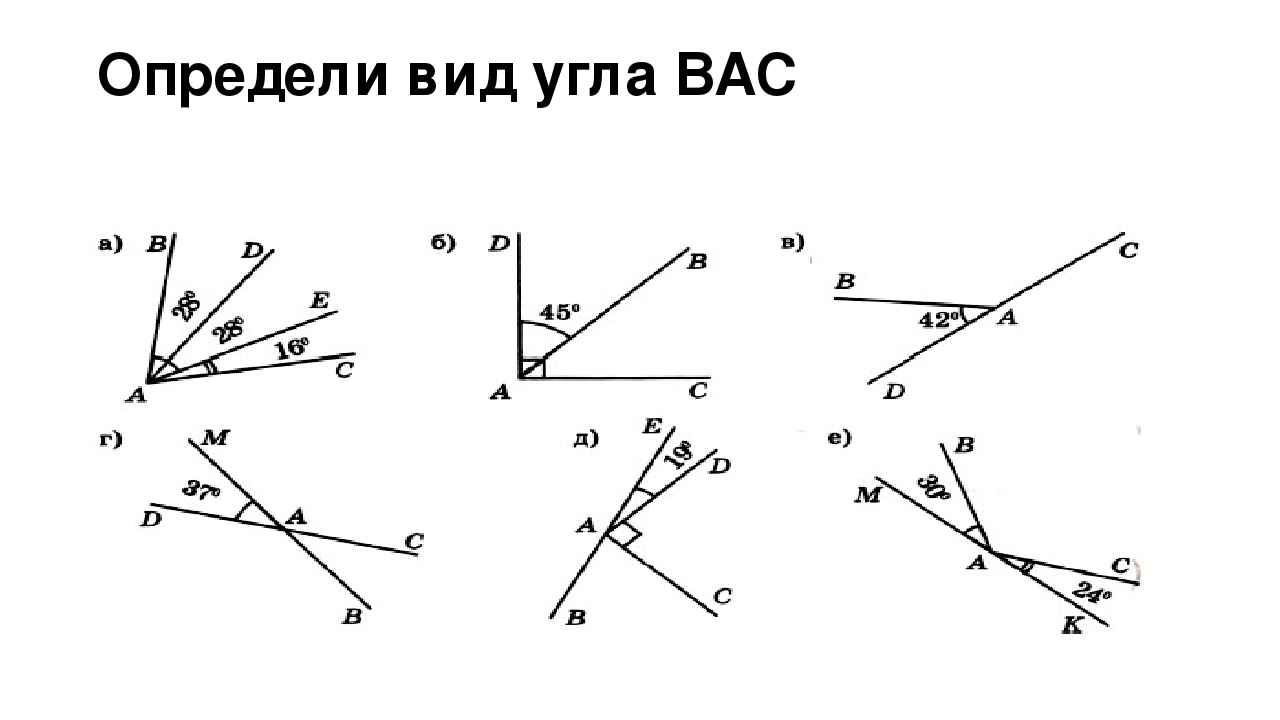 тест измерение углов