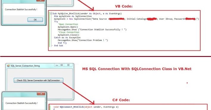 asp sql server connection string example