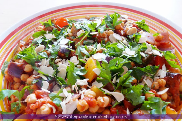 Moroccan Vegetable & Chickpea Tagine at The Purple Pumpkin Blog