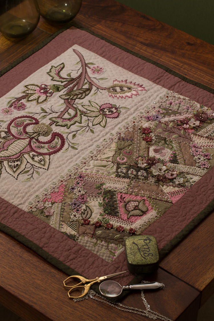 The Rebellious Needlewoman Hand Stitched Crazy Patchwork