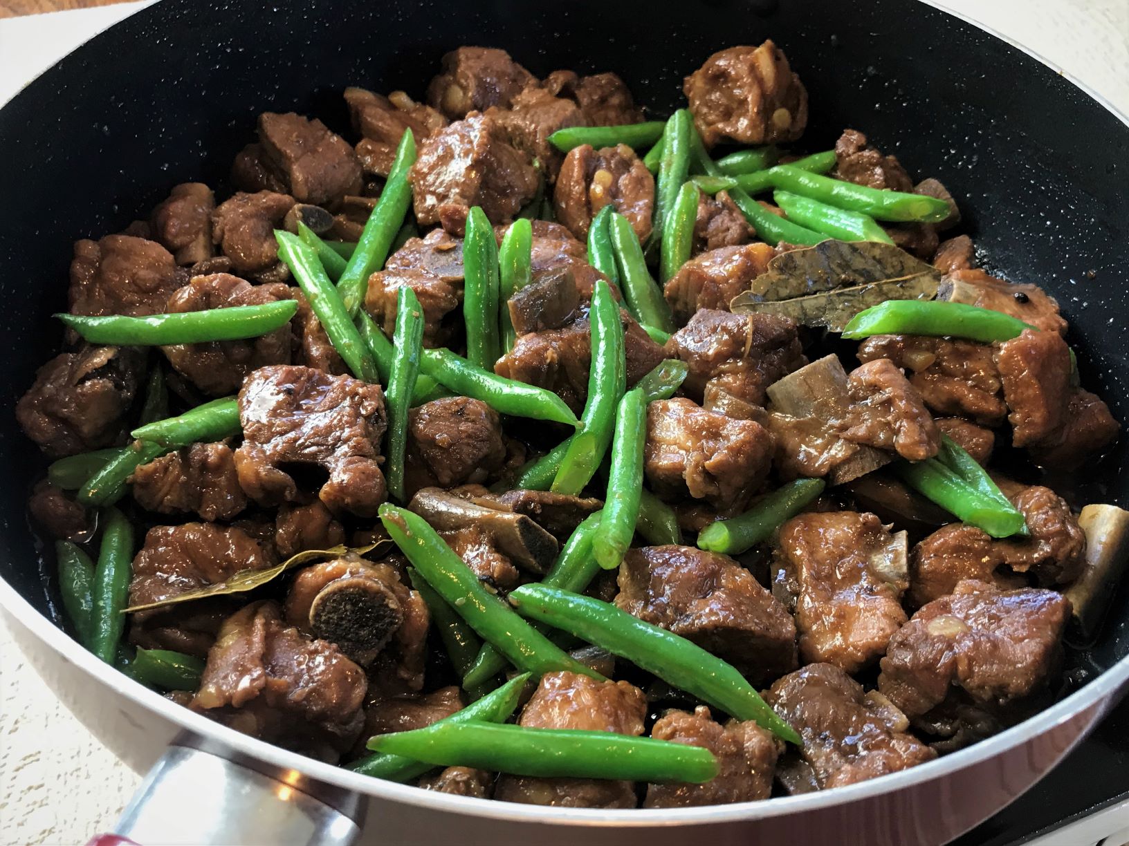 Pork Ribs Adobo with Green Beans