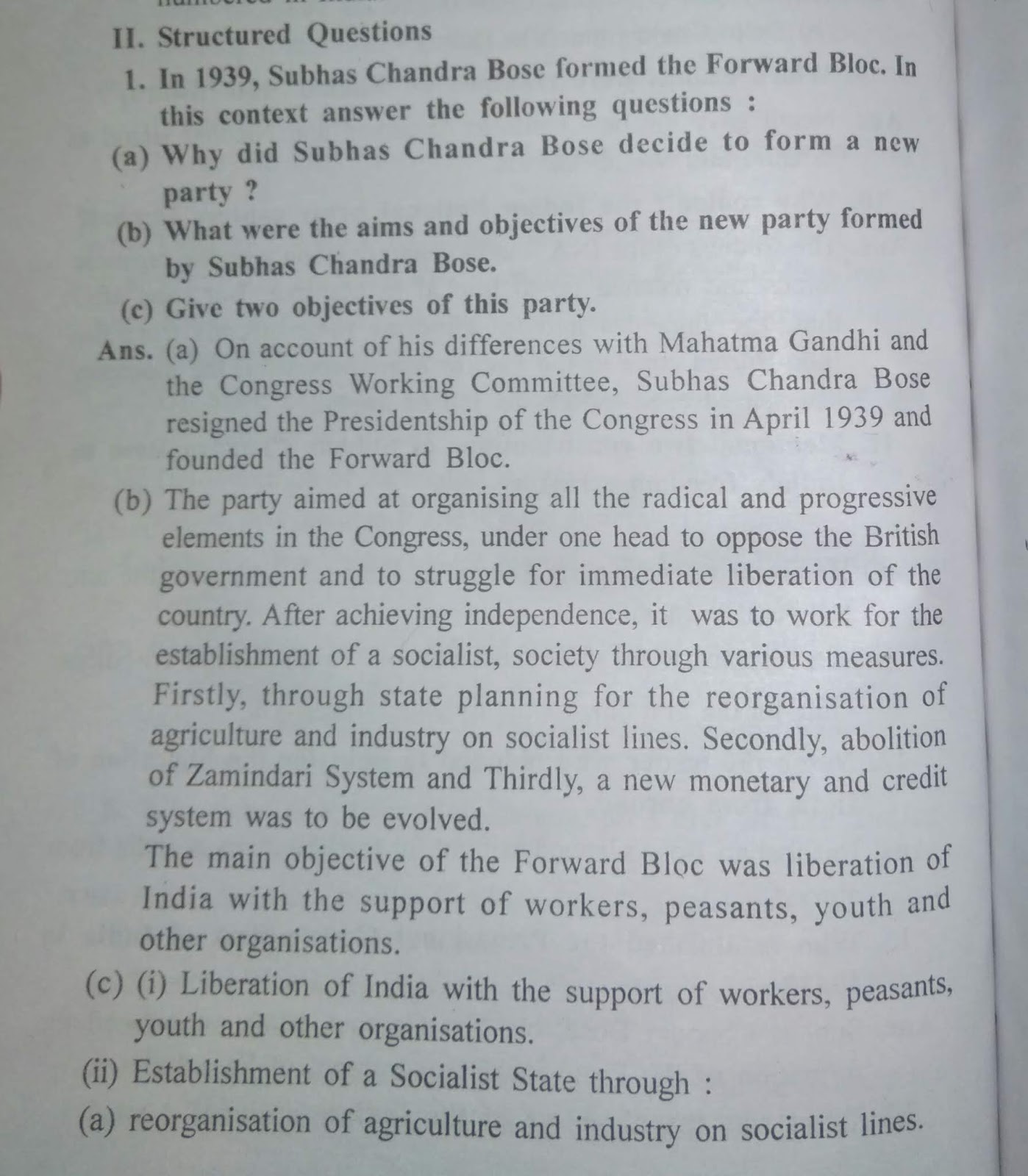 ICSE TOTAL HISTORY & CIVICS 10 CHAPTER 8 (HISTORY) SOLUTIONS