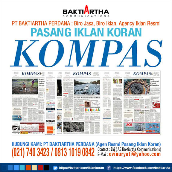PASANG IKLAN KORAN KOMPAS PASANG IKLAN KORAN KOMPAS