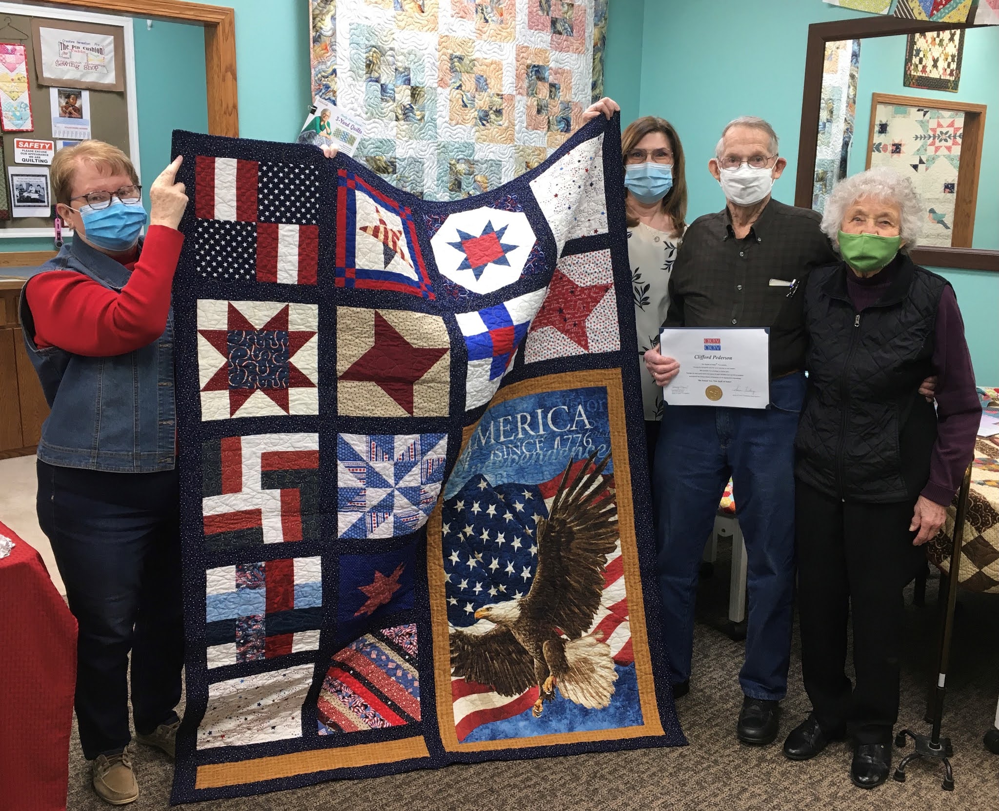 My Sewing Room A Quilt of Valor presentation