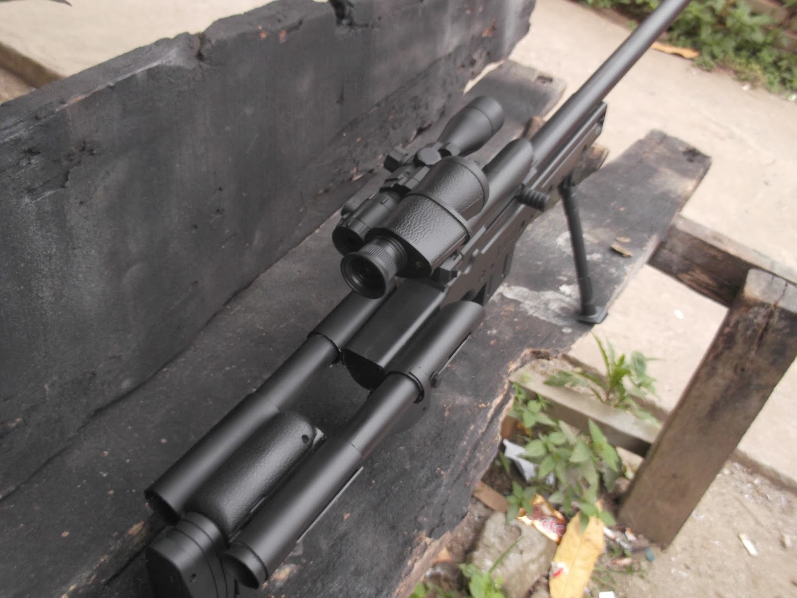 JUAL AIRSOFT SNIPER MAGNUM 6 POPOR TARIK SNIPER MACHINE GUN toko