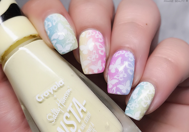 Mani Monday Pastel Rainbow Butterfly Nails Prairie Beauty
