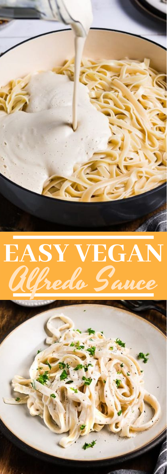 Easy Vegan Alfredo Sauce #vegan #dinner