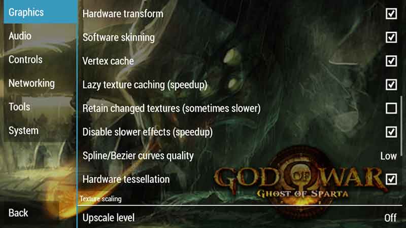 God of war Ghost of Sparta PPSSPP best settings for Android