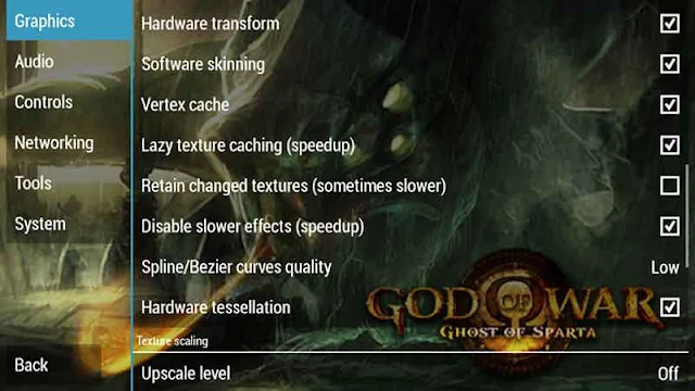 cara setting game god of war ppsspp android