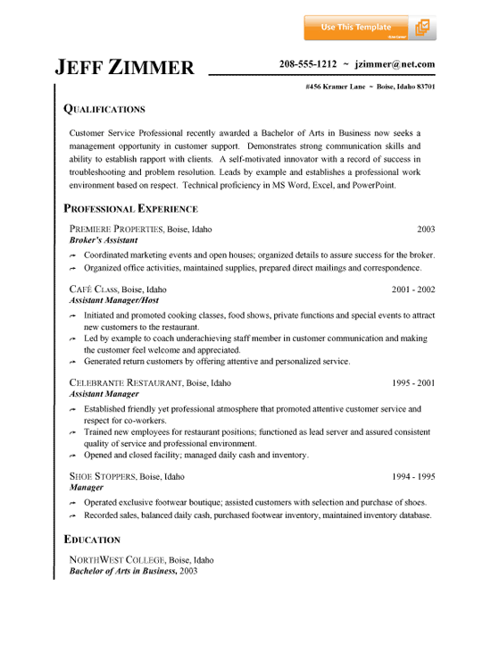 Resume Samples Customer Service Jobs | Sample Resumes