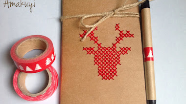 Libretas navideñas a punto de cruz