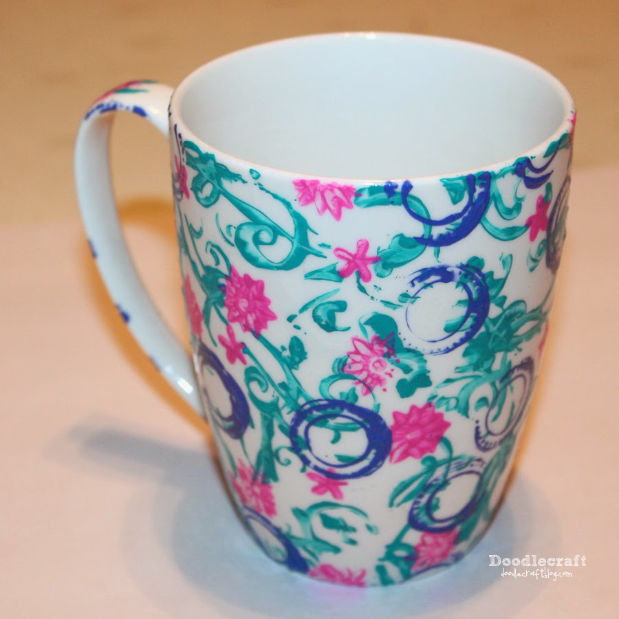 Enamel Painted Ceramic Mug!