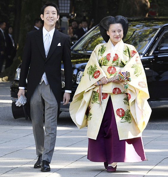Princess Ayako married Kei Moriya at the Meiji Jingu Shrine