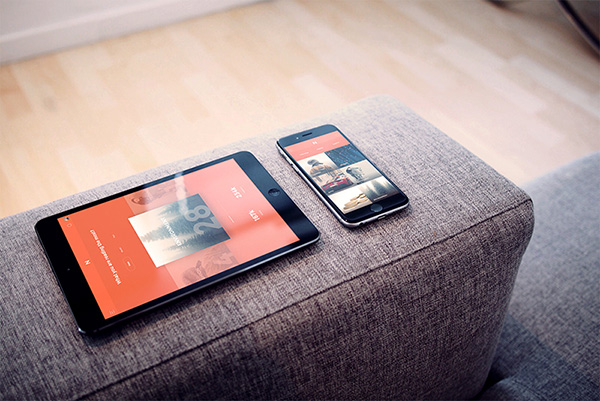 iPad + iPhone Photorealistic PSD Mockup Smartphone & Tablet Mockup PSD Terbaru Gratis - iPad + iPhone Photorealistic PSD Mockup