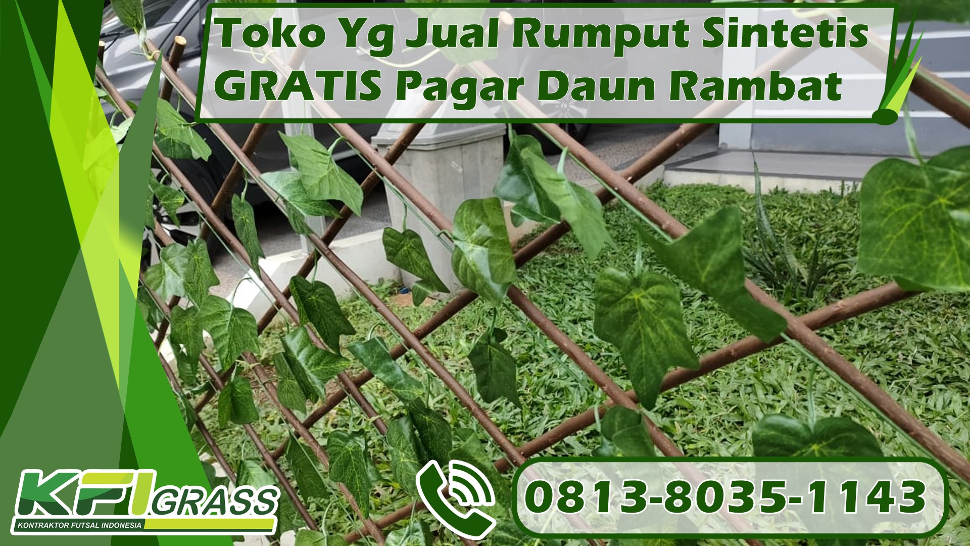 Toko Yg Jual Rumput Sintetis BONUS Pagar Dengan Tanaman Rambat