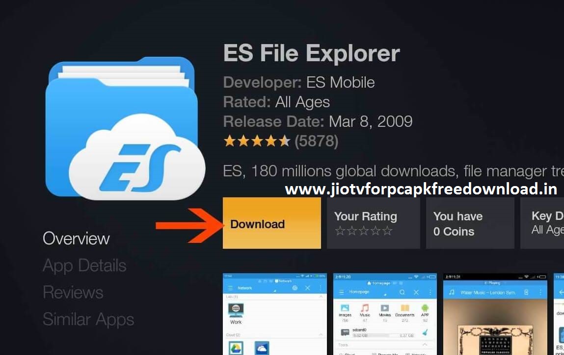es file explorer will download on my firestick