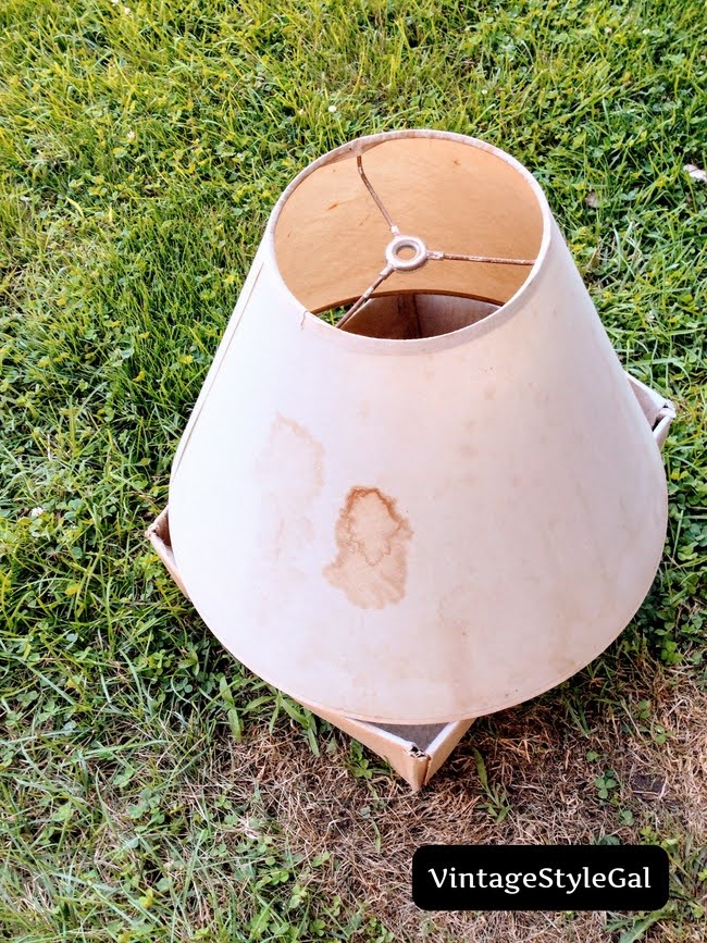 How to paint a metal lamp base Vintage Style Gal