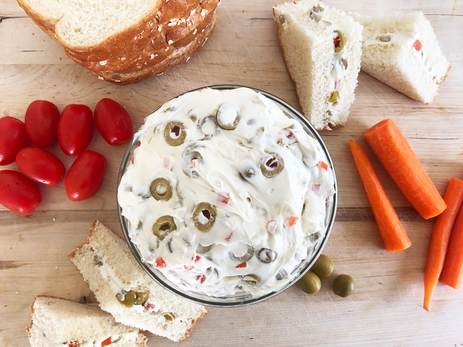 Southern Mom Loves Savory Cream Cheese & Olive Spread