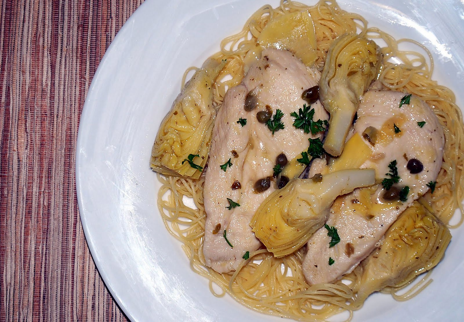 Lucy's Ladle Chicken Piccata with Artichoke and Capers