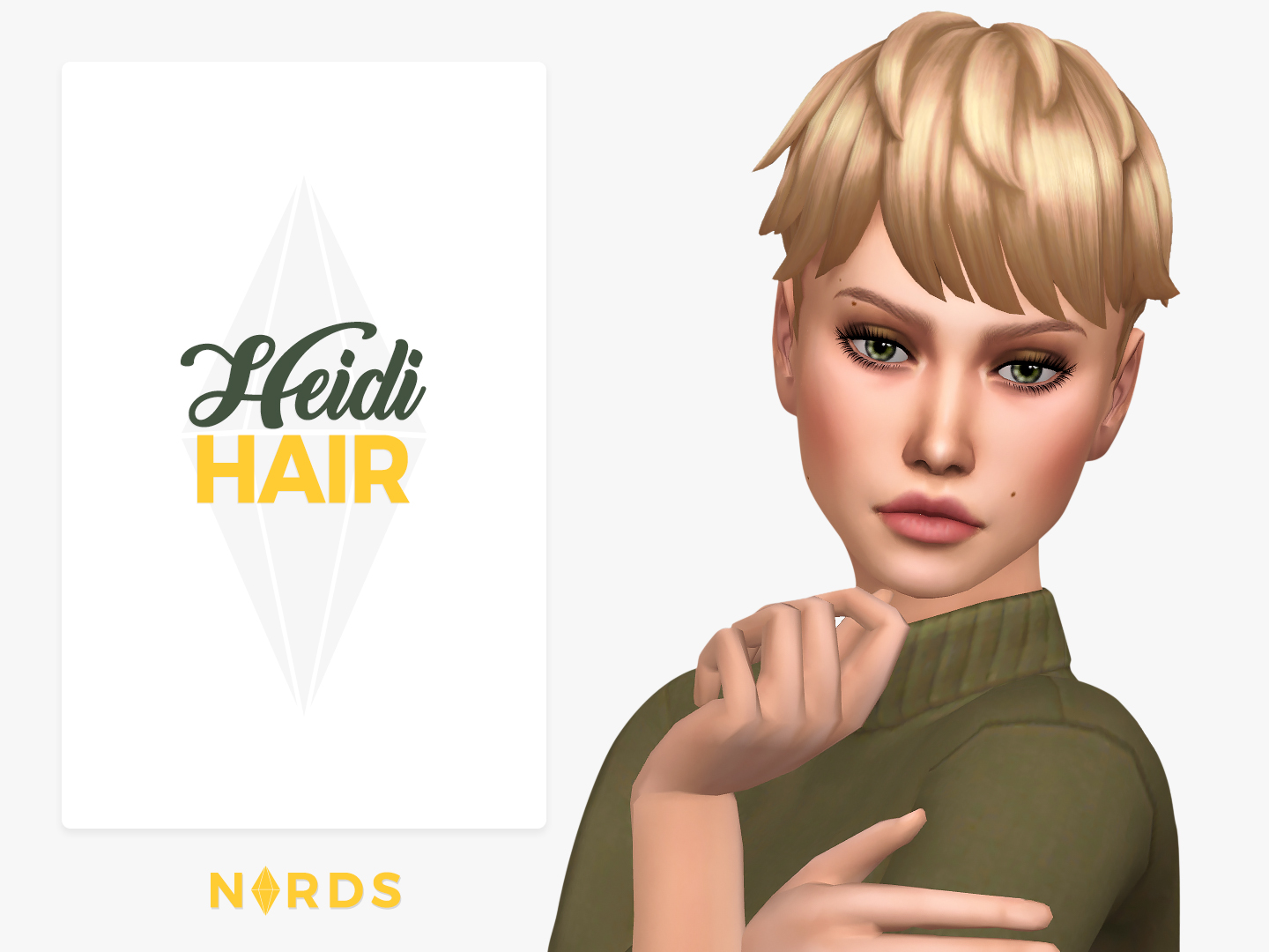 Heidi Sims 4 CC Hair