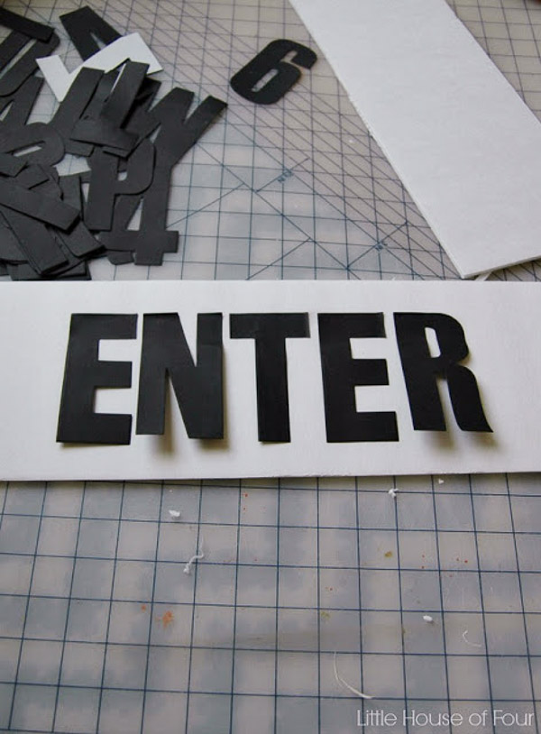 DIY Vintage Signs Made From Foam Board Little House of Four