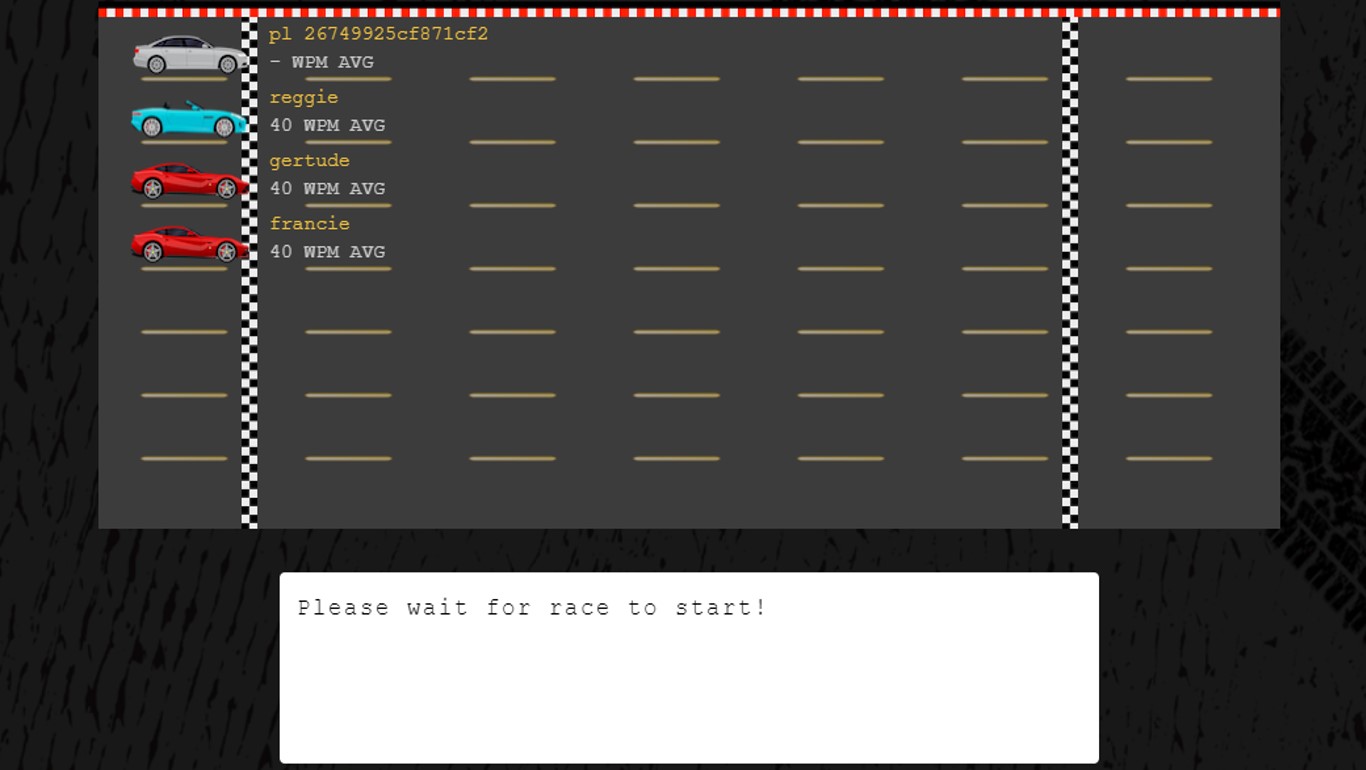 Learn to Type with Car Racing Games