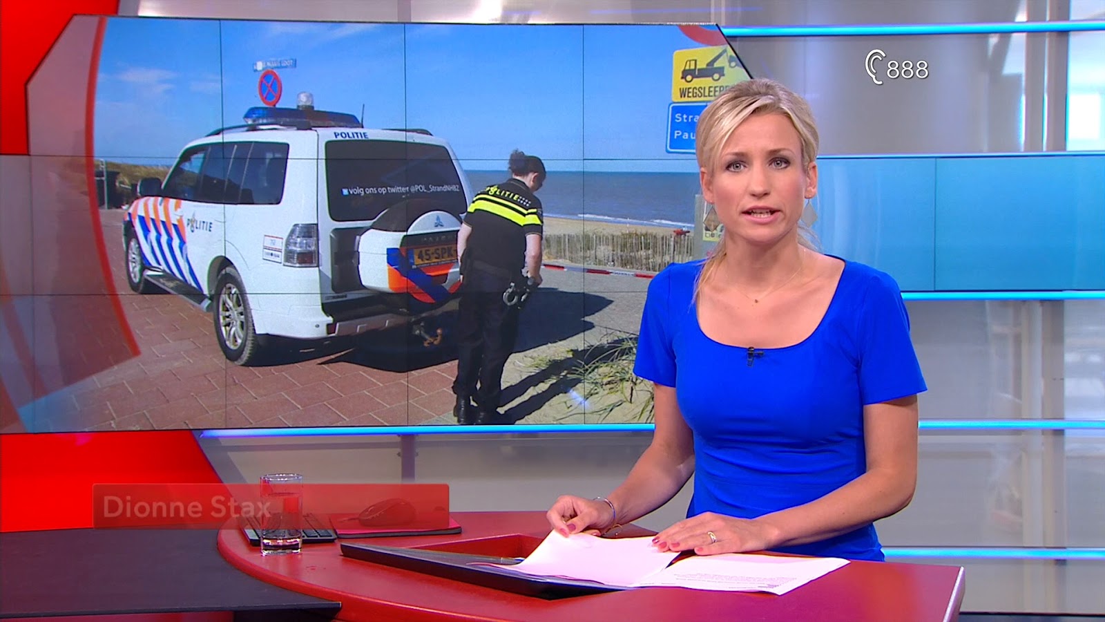 Dionne Stax: Dionne Stax presenteert NOS Journaal tijdelijk vanuit andere studio tijdens verbouwing