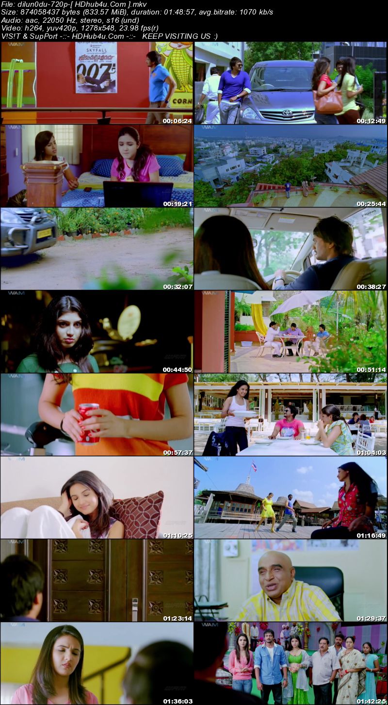 Dillunodu 2014 300mb Hindi Dubbed 480p HDRip Download