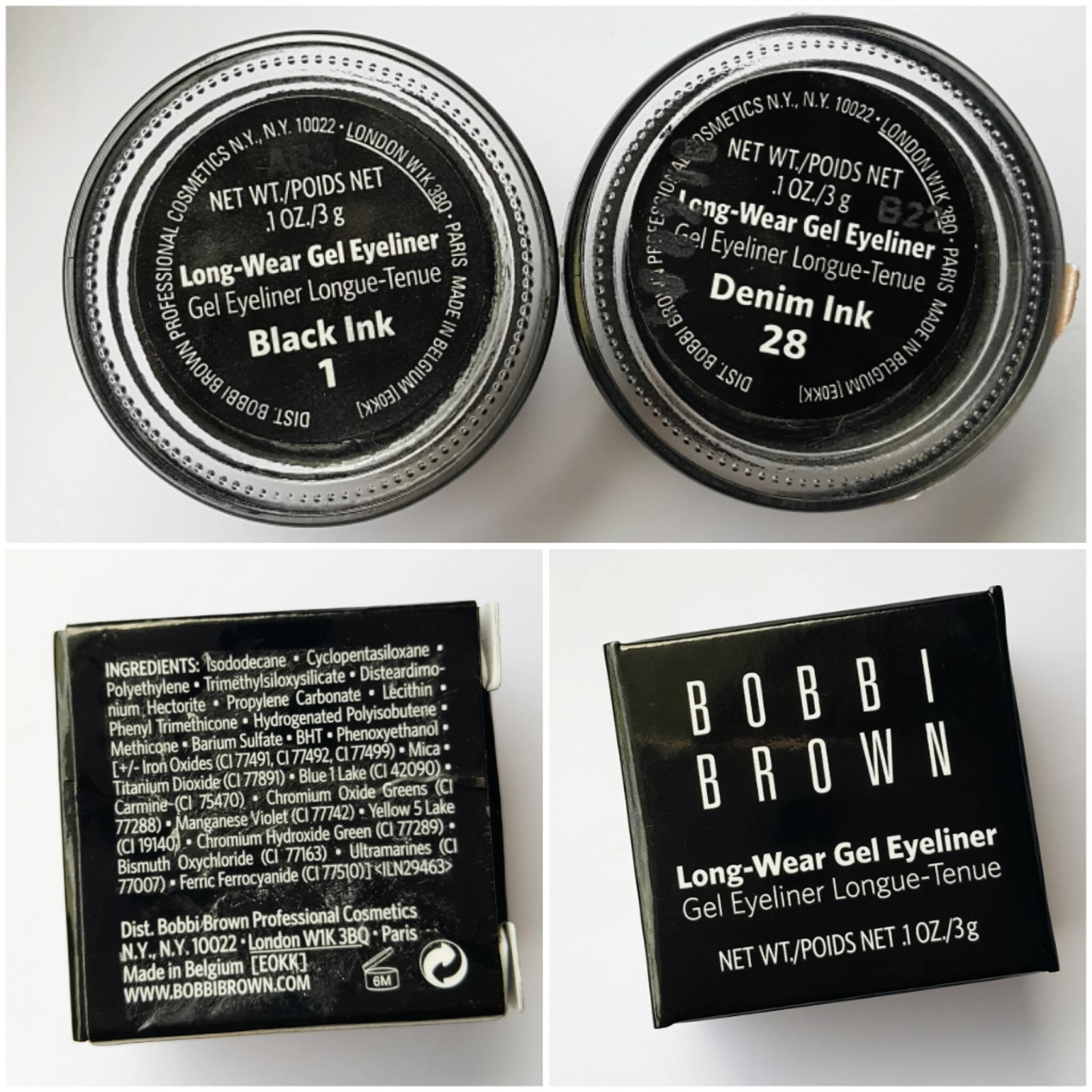 deavalence Bobbi Brown Long Wear Gel Eyeliner Black Ink and Denim Ink