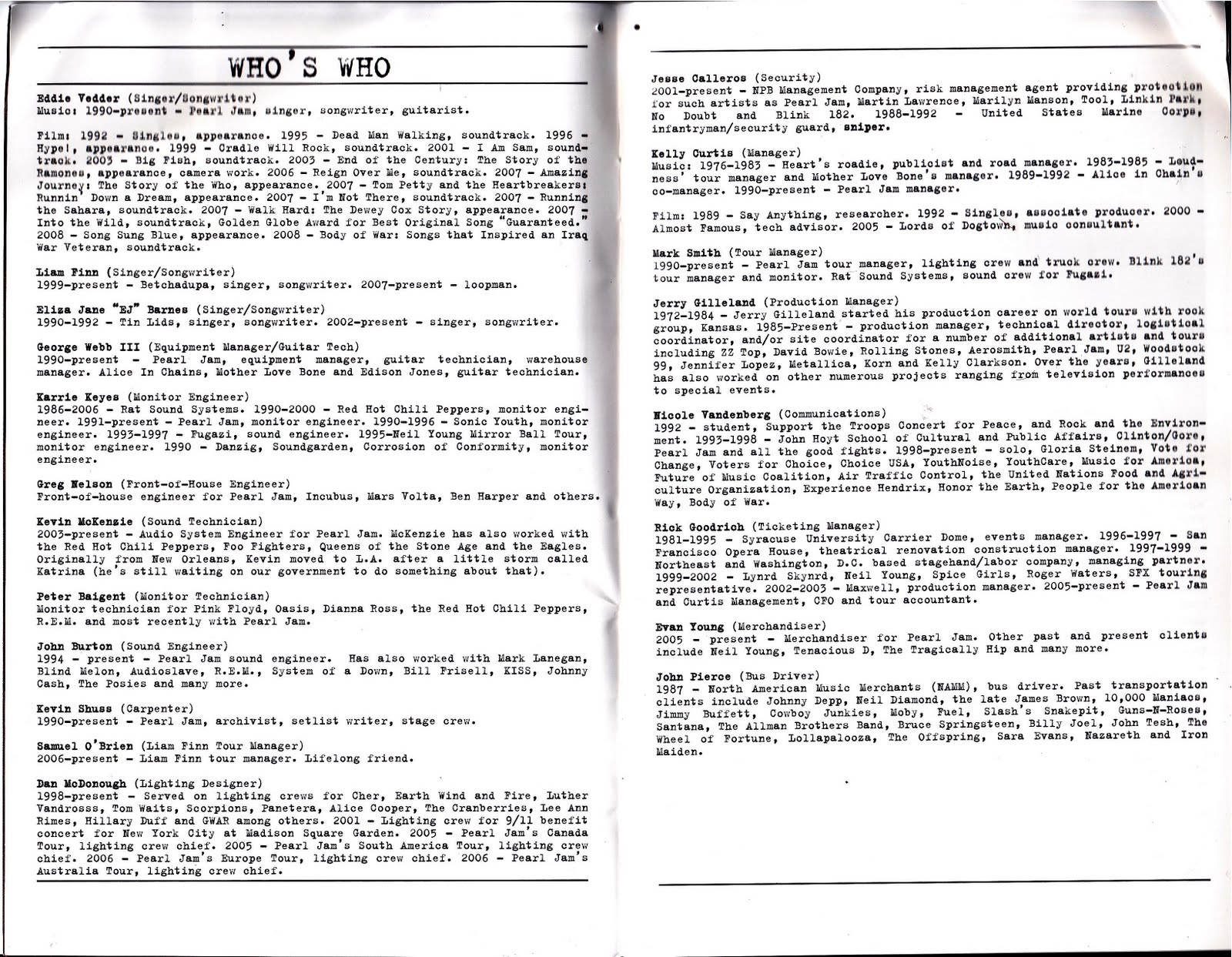 My Life Scanned: Eddie Vedder Ticket and Program (8/1/08)