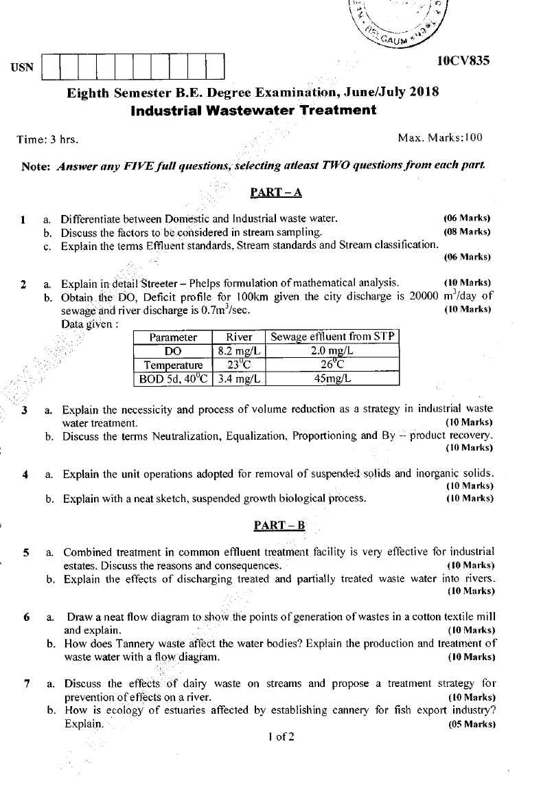Visvesvaraya Technological University B.E. Civil Engineering (CBCS