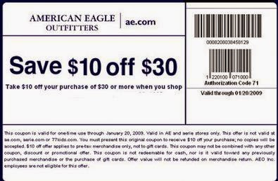 American Eagle Outfitters Printable Coupons February 2015