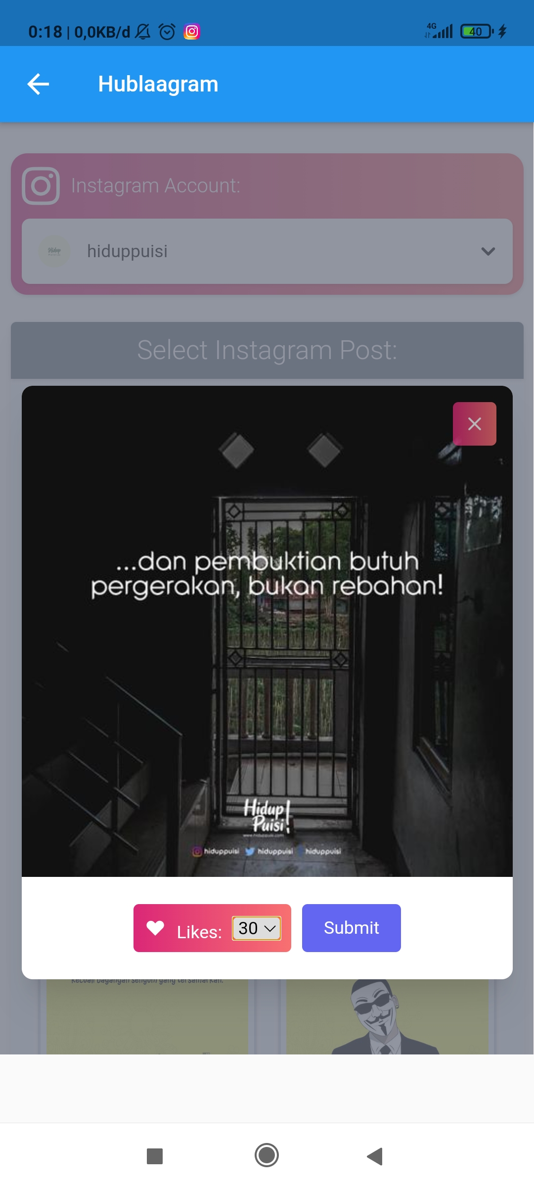 Cara Mendapatkan Like IG Menggunakan Hublaagram