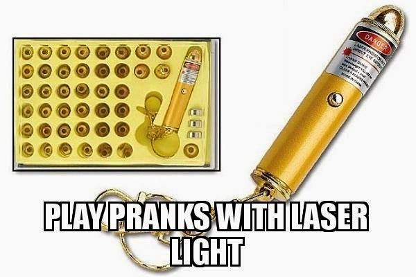 Laser light keychain
